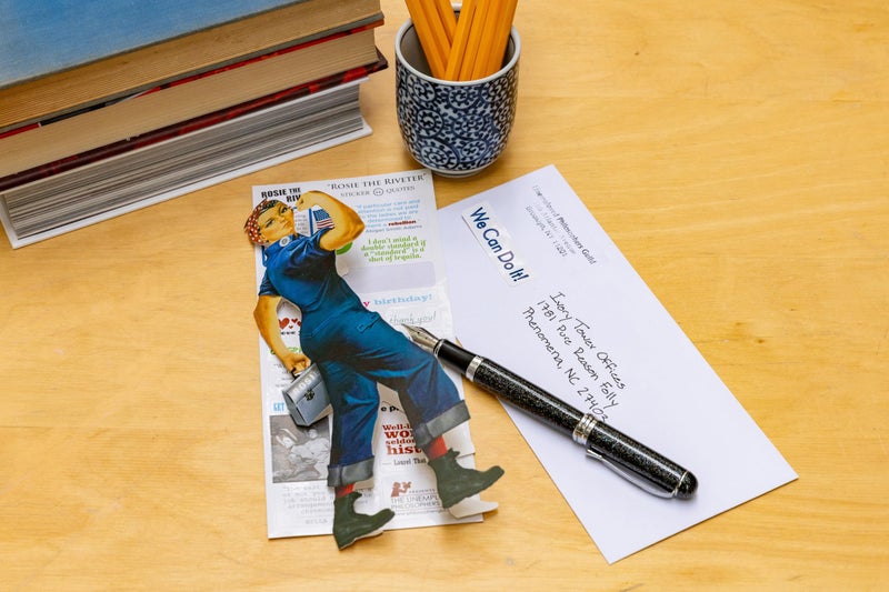 The Unemployed Philosophers Guild Rosie the Riveter Quotable Notable - Greeting Card and Sticker Sheet - Envelope Included - Image 2